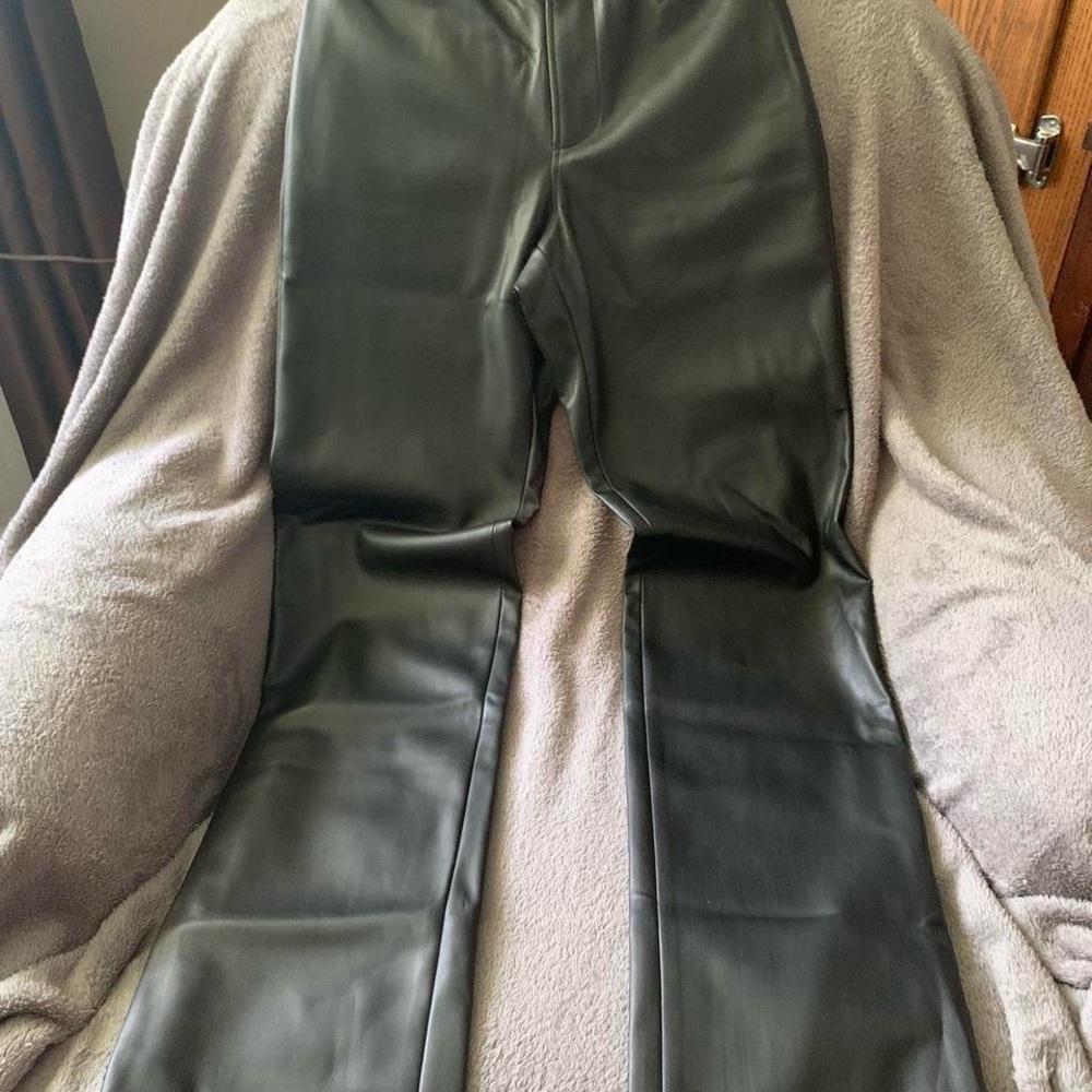 Black Faux Leather Pants